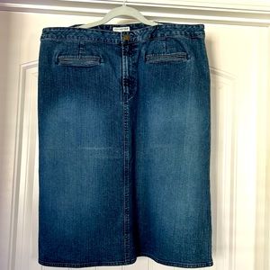 Blue Jean Skirt by Covington Cotton & Polyester 1% Spandex